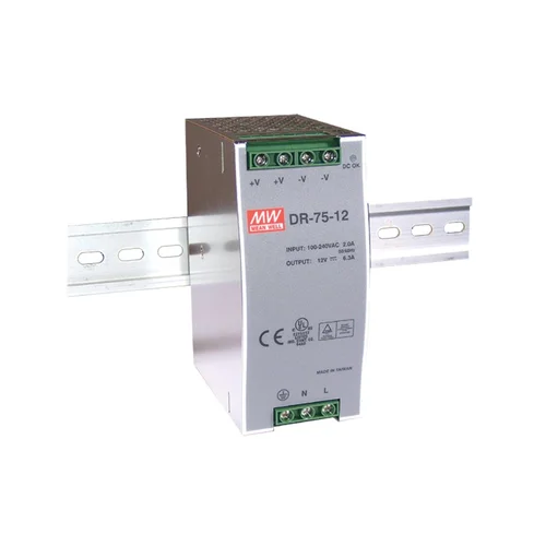 DR-75-12 Блок питания на DIN-рейку, 12В, 6,3А, 75Вт Mean Well DR-75-12 Блок питания на DIN-рейку, 12В, 6,3А, 75Вт Mean Well